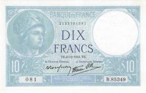 10 Francs 1941